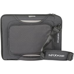 MAXCases Slim Sleeve Neopreen Laptop Schoudertas 12 inch Laptoptas - Zwart