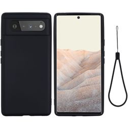Mobigear Rubber Touch Google Pixel 6 Siliconen Hoesje Backcover - Zwart