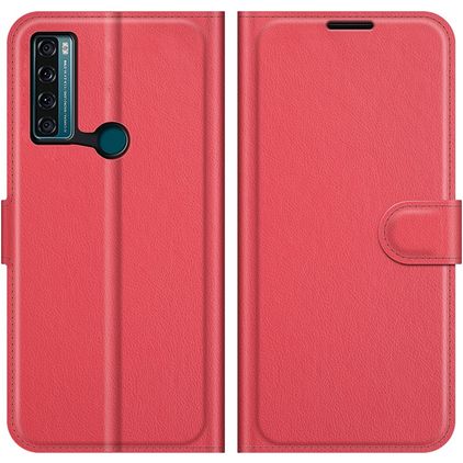 Mobigear Classic TCL 20 SE Hoesje Bookcase Portemonnee - Rood