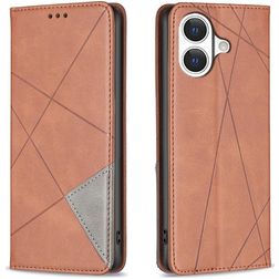 Mobigear Rhombus Slim iPhone 17 Hoesje Bookcase - Bruin