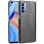 Mobigear Croco OPPO Reno 4 Hoesje Hardcase Backcover - Zwart