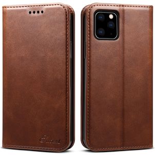 Suteni Art iPhone 11 Hoesje Bookcase Portemonnee - Bruin