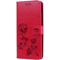 Mobigear Roses Samsung Galaxy J6 Plus Hoesje Bookcase Portemonnee - Rood