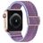 Mobigear W Texture Nylon Apple Watch Bandje Elastische band - 42/41/40/38 mm - Paars