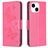 Mobigear Butterfly iPhone 15 Hoesje Bookcase Portemonnee - Magenta