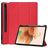 Mobigear Tri-Fold Gel Samsung Galaxy Tab S7 FE Hoes TPU,Kunstleer Bookcase + Stylus Houder - Rood