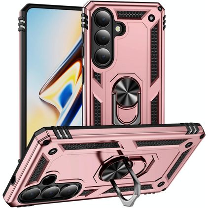 Mobigear Armor ring Samsung Galaxy S26 Hoesje Hardcase Backcover Shockproof met Ringhouder - Roségoud