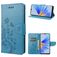 Mobigear Flowers OPPO A17 Hoesje Bookcase Portemonnee - Blauw