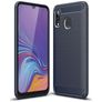 Mobigear Brushed Slim Samsung Galaxy A40 Hoesje Flexibel TPU Backcover - Marineblauw