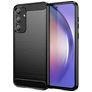 Mobigear Brushed Slim Samsung Galaxy A55 Hoesje Flexibel TPU Backcover - Zwart