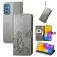 Mobigear Clover Samsung Galaxy M52 Hoesje Bookcase Portemonnee - Grijs
