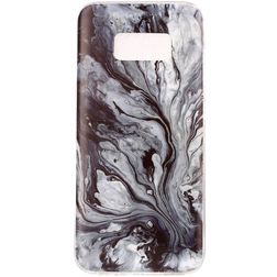 Mobigear Marble Samsung Galaxy S8 Plus Hoesje Flexibel TPU Backcover - Zwart