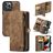 Caseme 008 iPhone 13 Pro Hoesje Uitneembare 2in1 Bookcase Portemonnee - Bruin