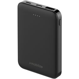 Mobilize Dual USB / USB-C Powerbank 5.000 mAh 10W - Zwart