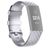 Mobigear Cross Siliconen Fitbit Charge 3 Bandje Gespsluiting - Zilver