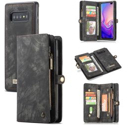Caseme 008 Samsung Galaxy S10 Plus Hoesje Uitneembare 2in1 Bookcase Portemonnee - Zwart