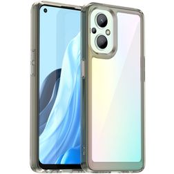 Mobigear Crystal OPPO Reno 7 Lite Hoesje Hardcase Backcover - Transparant / Grijs