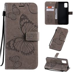 Mobigear Butterfly Samsung Galaxy A71 Hoesje Bookcase Portemonnee - Grijs