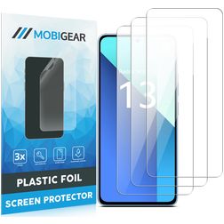 Mobigear Xiaomi Redmi 13 4G Screenprotector Folie - Case Friendly (3-Pack)