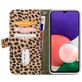 Mobilize Magnet Zipper Samsung Galaxy A22 5G Hoesje Uitneembare 2in1 Bookcase Portemonnee - Olive Leopard