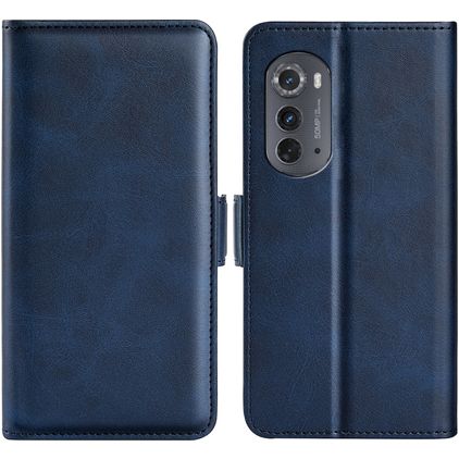Mobigear Slim Magnet Motorola Edge (2022) Hoesje Bookcase Portemonnee - Donkerblauw