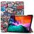 Mobigear Tri-Fold Gel iPad Pro 12.9 Inch (2021) Hoes TPU,Kunstleer Bookcase + Stylus Houder - Graffiti