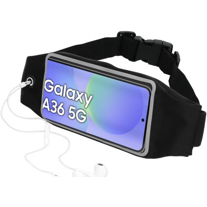 Mobiparts Comfort Fit Belt Telefoonhouder Hardlopen Samsung Galaxy A36 Sport Hoesje Neopreen Heuptas - Zwart