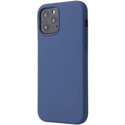 Mobigear Rubber Touch iPhone 12 Siliconen Hoesje Backcover - Marineblauw