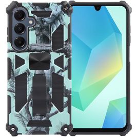 Mobigear Armor Stand Samsung Galaxy A16 Hoesje Hardcase Backcover Shockproof met Standaard - Groen