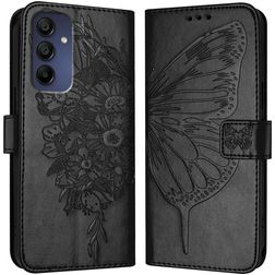 Mobigear Butterfly Samsung Galaxy A16 Hoesje Bookcase Portemonnee - Zwart