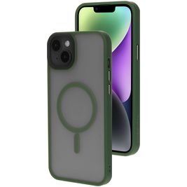 Mobiparts Hardcover iPhone 14 Plus MagSafe Hoesje Hardcase Backcover - Satin Green