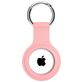 Xccess Keychain Apple AirTag Hoesje Flexibel Siliconen Sleutelhanger - Roze