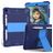 Mobigear ShieldStand iPad 9 (2021) Hoes Hard Kunststof,Siliconen Backcover + Stylus Houder + Standaard - Blauw