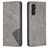 Mobigear Rhombus Slim Samsung Galaxy S25 FE Hoesje Bookcase - Grijs