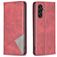 Mobigear Rhombus Slim Samsung Galaxy A35 Hoesje Bookcase - Rood