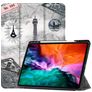 Mobigear Tri-Fold Gel iPad Pro 12.9 Inch (2022) Hoes TPU,Kunstleer Bookcase + Stylus Houder - Eiffeltoren