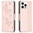 Mobigear Butterfly iPhone 16 Pro Hoesje Bookcase Portemonnee - Roségoud