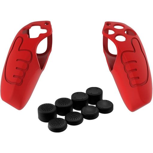 Mobigear Classic Dun Playstation 5 controller Hoesje Flexibel Siliconen - Rood