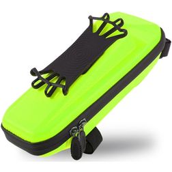 Mobigear Zipper Bag Telefoonhouder Fiets Fietsframe Klem Universeel - 6.5 inch - Geel
