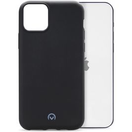 Mobilize Rubber Gelly iPhone 12 Hoesje Flexibel TPU Backcover - Matt Black