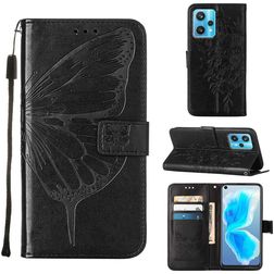 Mobigear Butterfly Realme 9 Pro Plus Hoesje Bookcase Portemonnee - Zwart