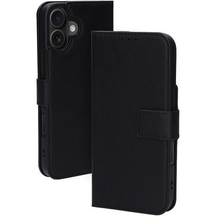 Mobiparts Classic Wallet MagSafe iPhone 16 Plus MagSafe Hoesje Bookcase Portemonnee - Zwart