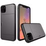 Mobigear Card iPhone 11 Hoesje Hardcase Backcover Shockproof met Pasjeshouder - Grijs