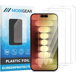 Mobigear iPhone 15 Pro Screenprotector Folie - Case Friendly (3-Pack)