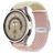 Mobigear Braided Dual Nylon Smartwatch Bandje Klemsluiting - Universeel 22 mm connector - Roze / Sterrenlicht