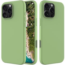 Mobigear Rubber Touch iPhone 16 Pro Siliconen Hoesje Backcover - Groen