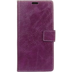 Mobigear Basic Motorola One Power Hoesje Bookcase Portemonnee - Paars