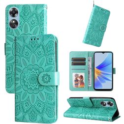 Mobigear Sunflower OPPO A17 Hoesje Bookcase Portemonnee - Groen