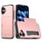 Mobigear Card iPhone 18 Hoesje Hardcase Backcover Shockproof met Pasjeshouder - Roze