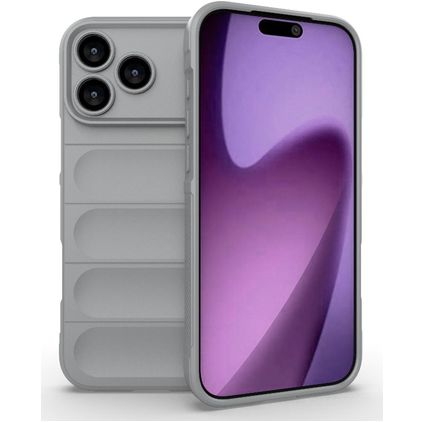 Mobigear Bumpy iPhone 18 Pro Max Hoesje Flexibel TPU Backcover - Grijs